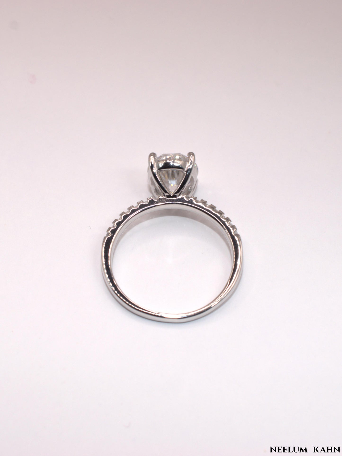 Oval cut 3Ct Moissanite Diamond Ring