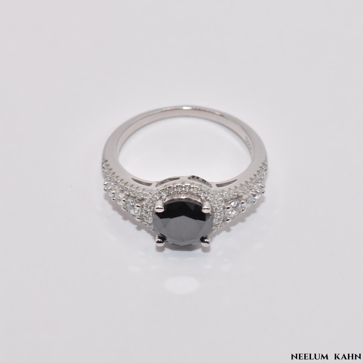 Certified 2Ct Black Moissanite Diamond Ring for Men – Solid S925 Silver