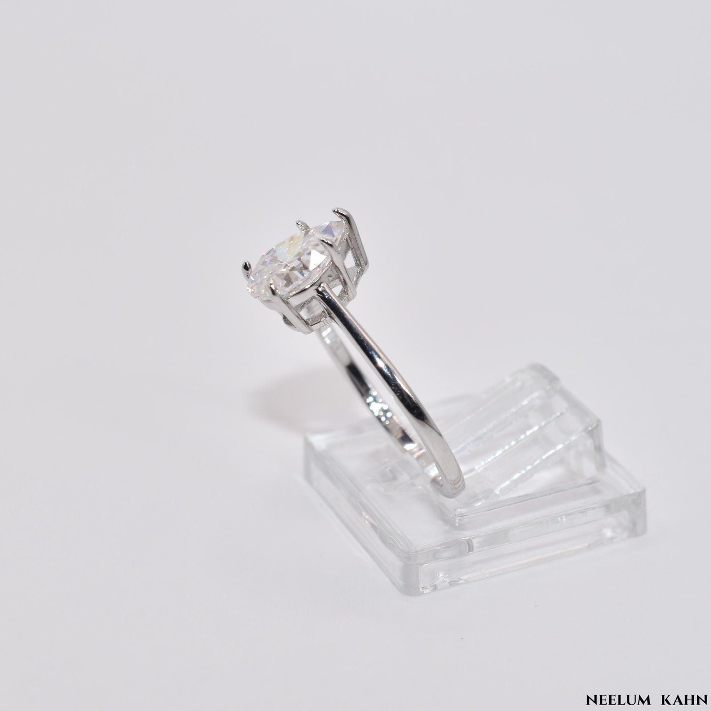2CT Moissanite Pear Cut Water Drop Engagement Ring, 925 Sterling Silver, D Color VVS1 Clarity, Gift LED Ring Box Included