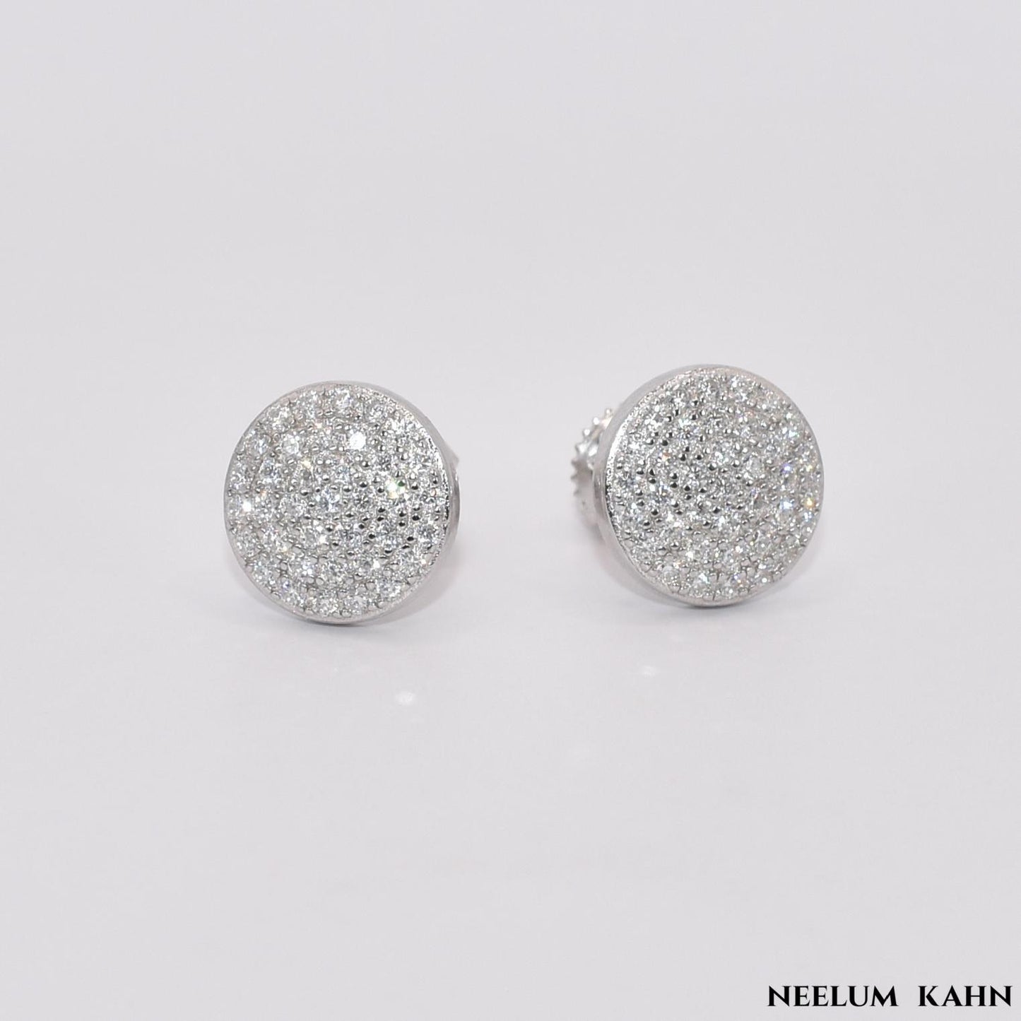 Certified 0.6*2Ct Moissanite Diamond S925 18K gold plated studs for men & women