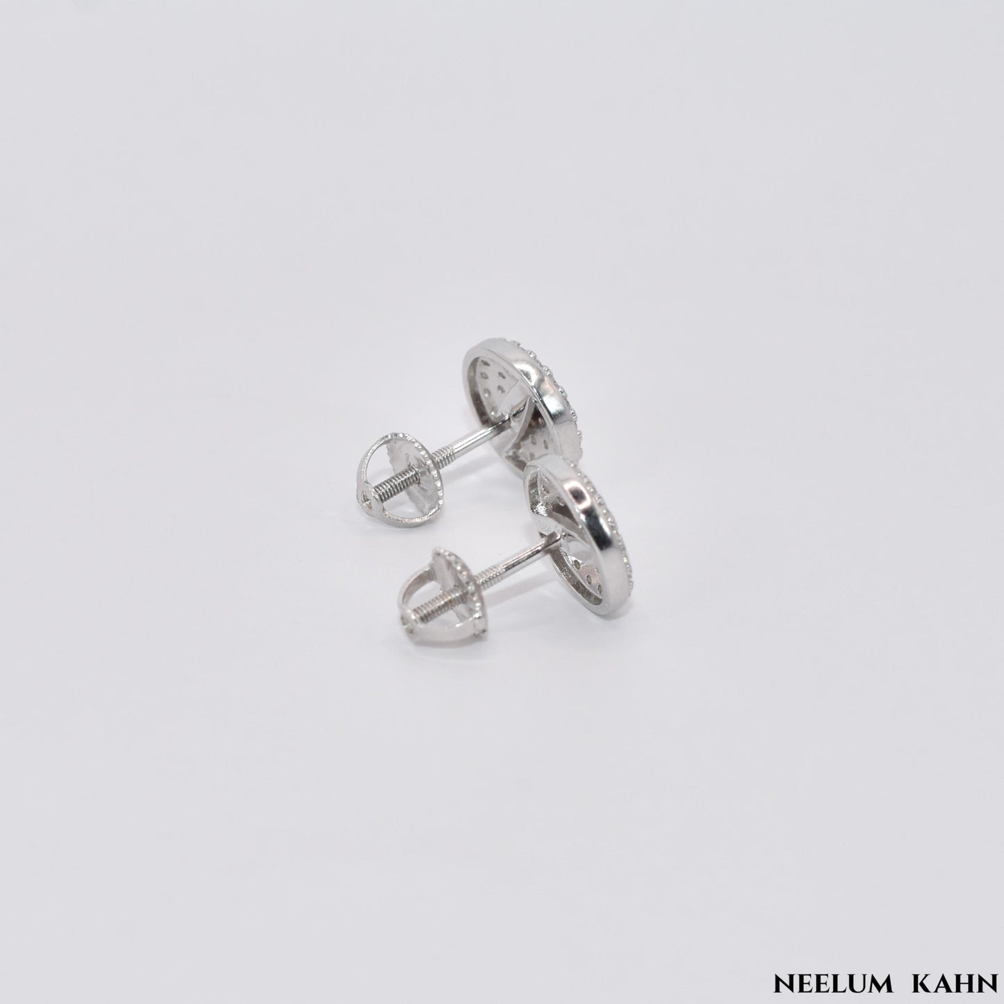 Certified 0.6*2Ct Moissanite Diamond S925 18K gold plated studs for men & women