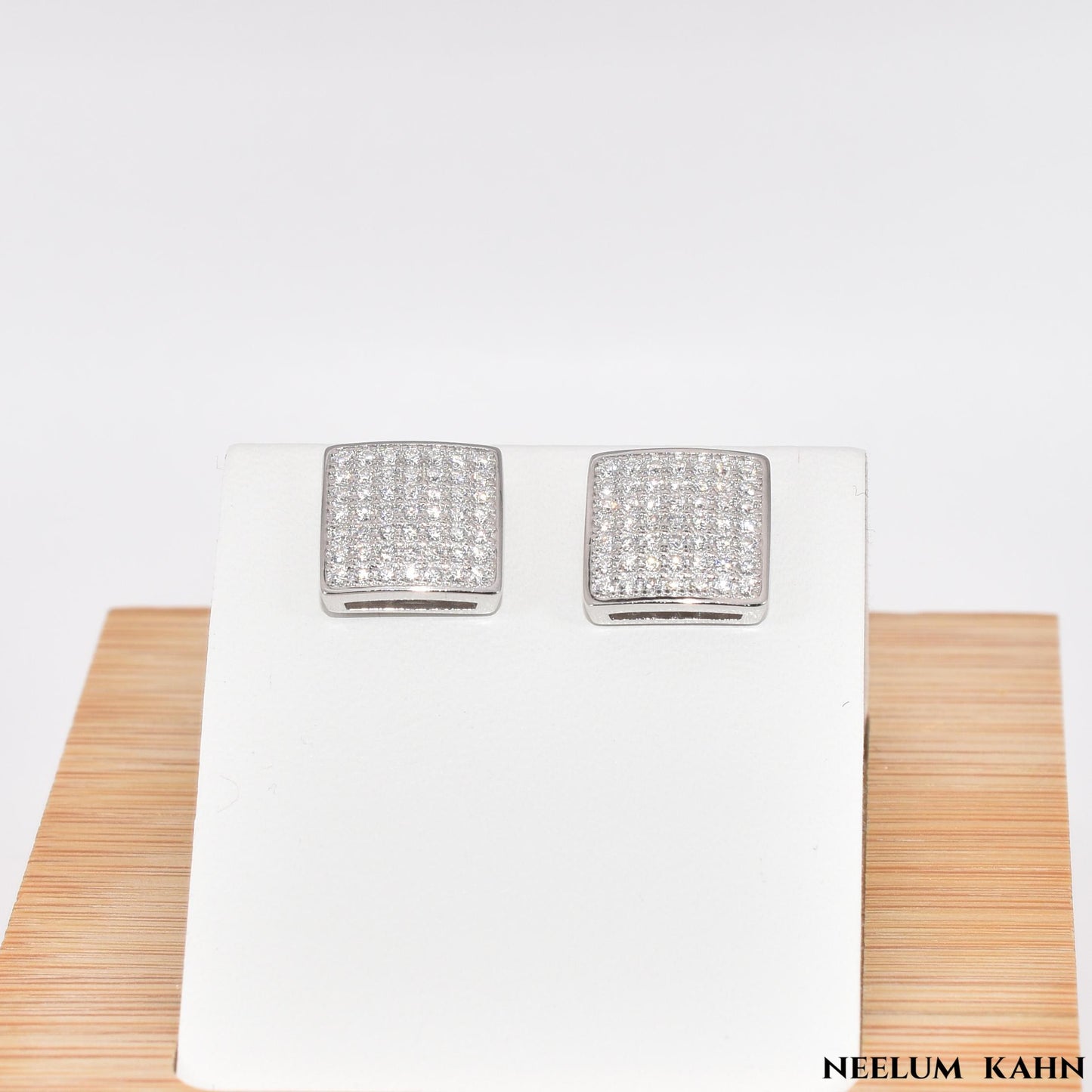 Certified 0.5 (*2)Ct Moissanite Screw Stud Earrings Square Stud for Men – S925 Silver