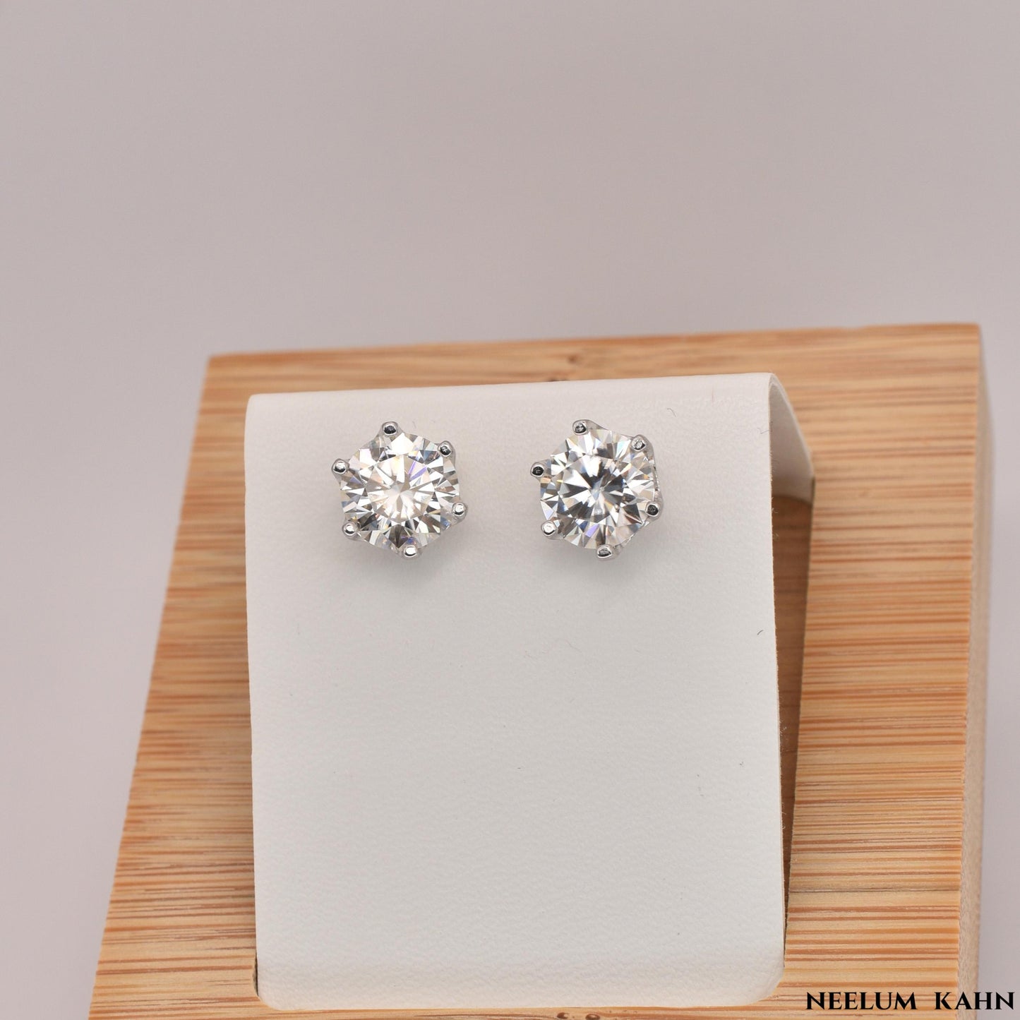 Certified 2ct (1ct Each) Moissanite Diamond Screw Studs, 18K Gold Plated for Men and Women