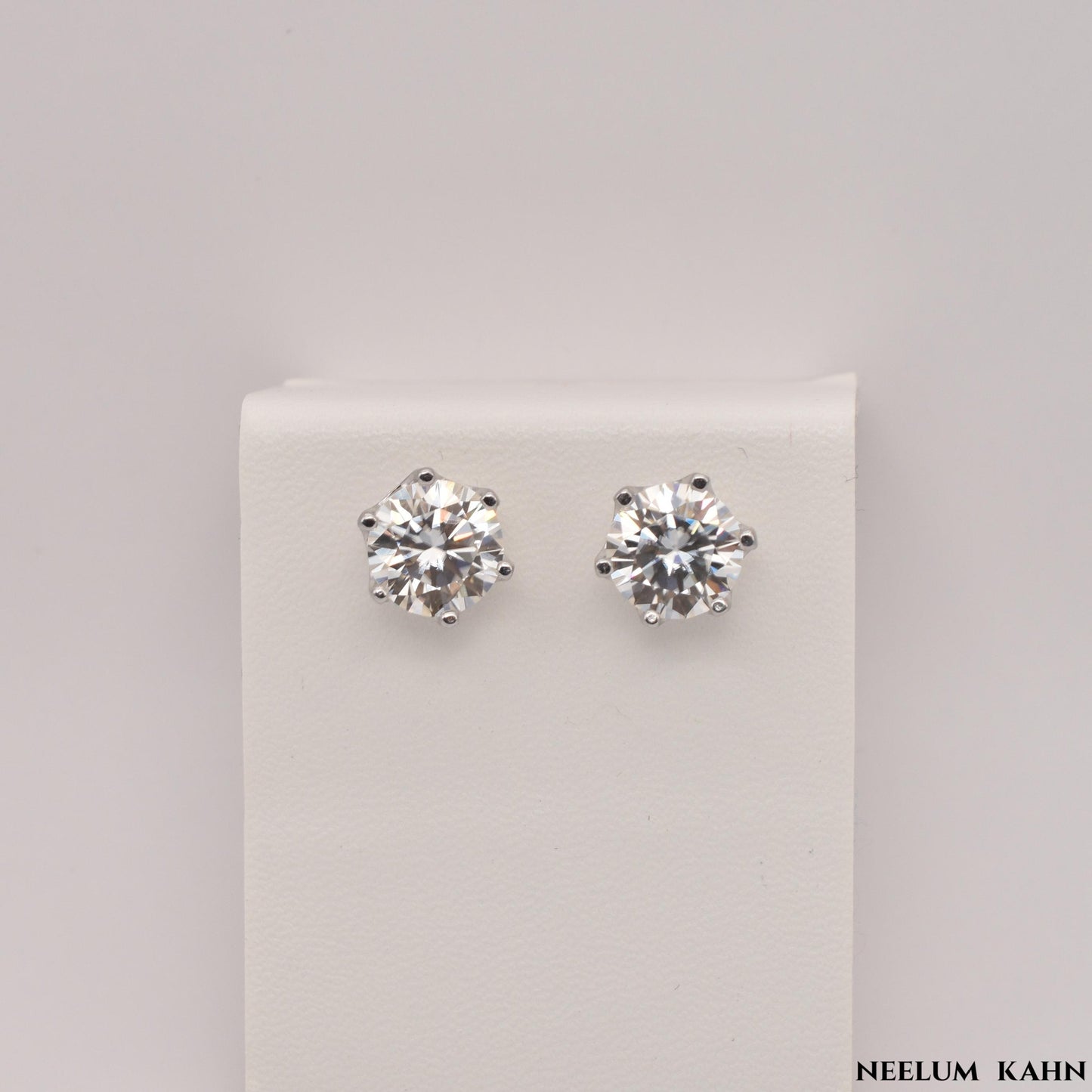 Certified 2ct (1ct Each) Moissanite Diamond Screw Studs, 18K Gold Plated for Men and Women
