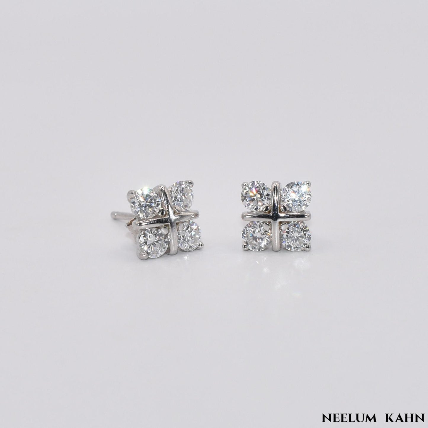Certified 0.8Ct Moissanite Diamond Stud Earrings