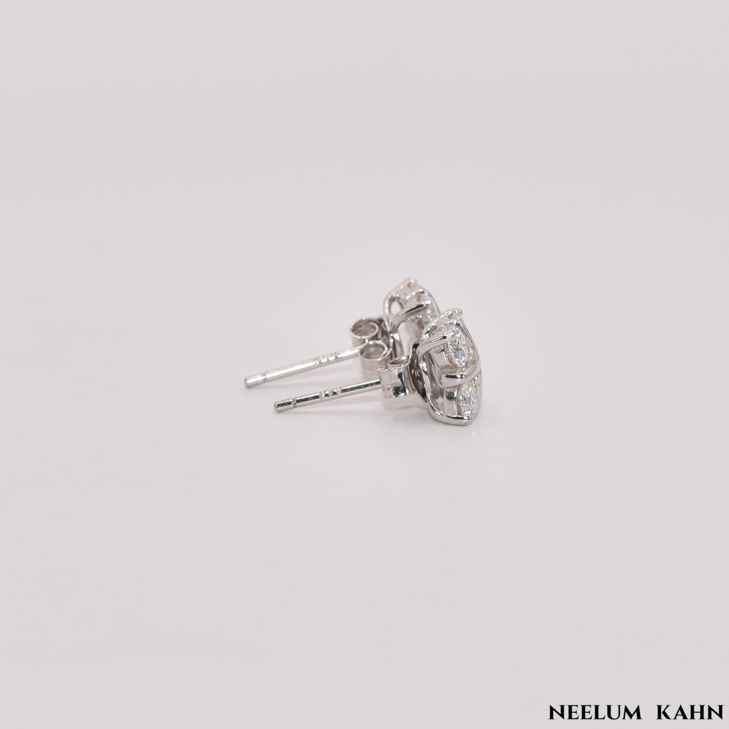 Certified 0.8Ct Moissanite Diamond Stud Earrings