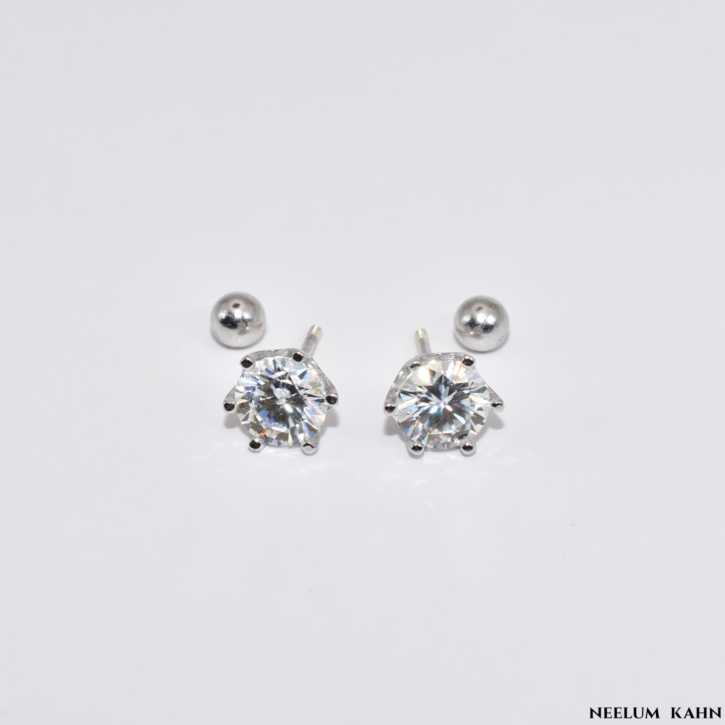 Certified 4Ct (2ct each) Moissanite Diamond (18k gold plated) Screw Stud Earrings
