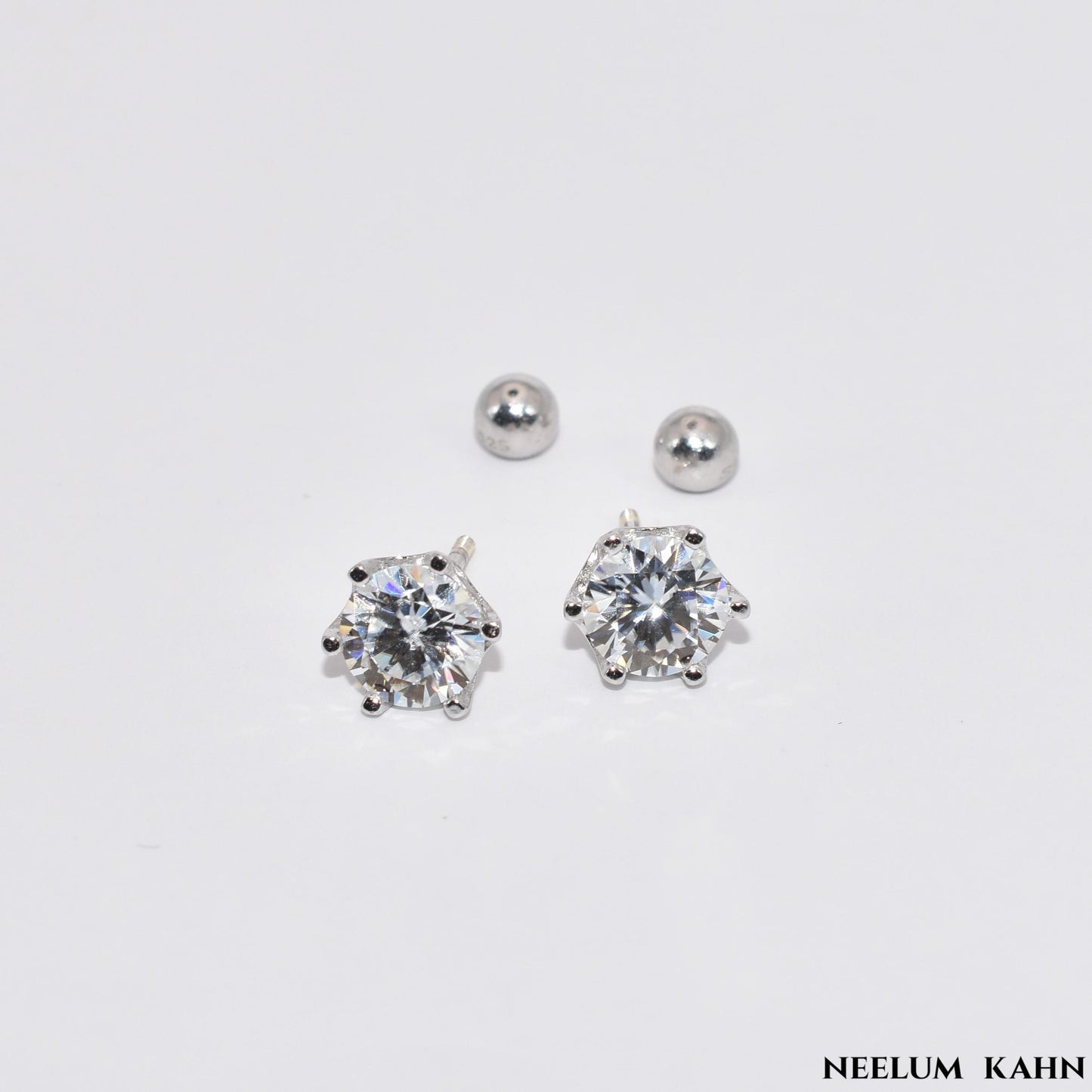 Certified 4Ct (2ct each) Moissanite Diamond (18k gold plated) Screw Stud Earrings