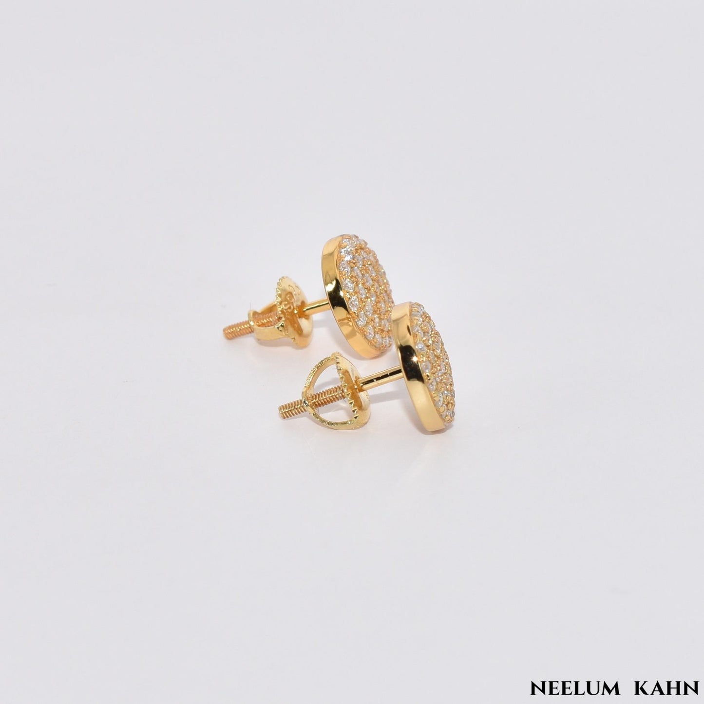 0.6Ct (Each) Moissanite Diamond Stud Earrings | S925 Silver Yellow Gold Plated Screws