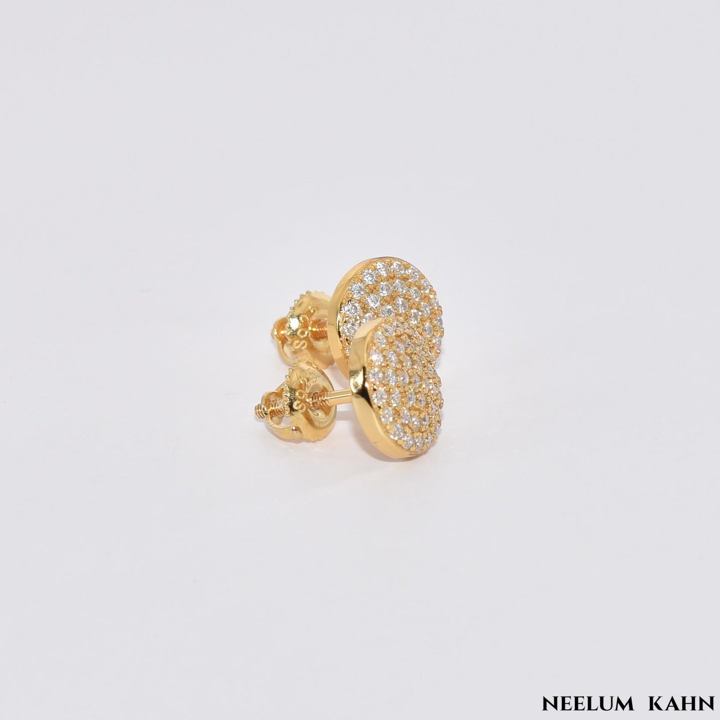 0.6Ct (Each) Moissanite Diamond Stud Earrings | S925 Silver Yellow Gold Plated Screws