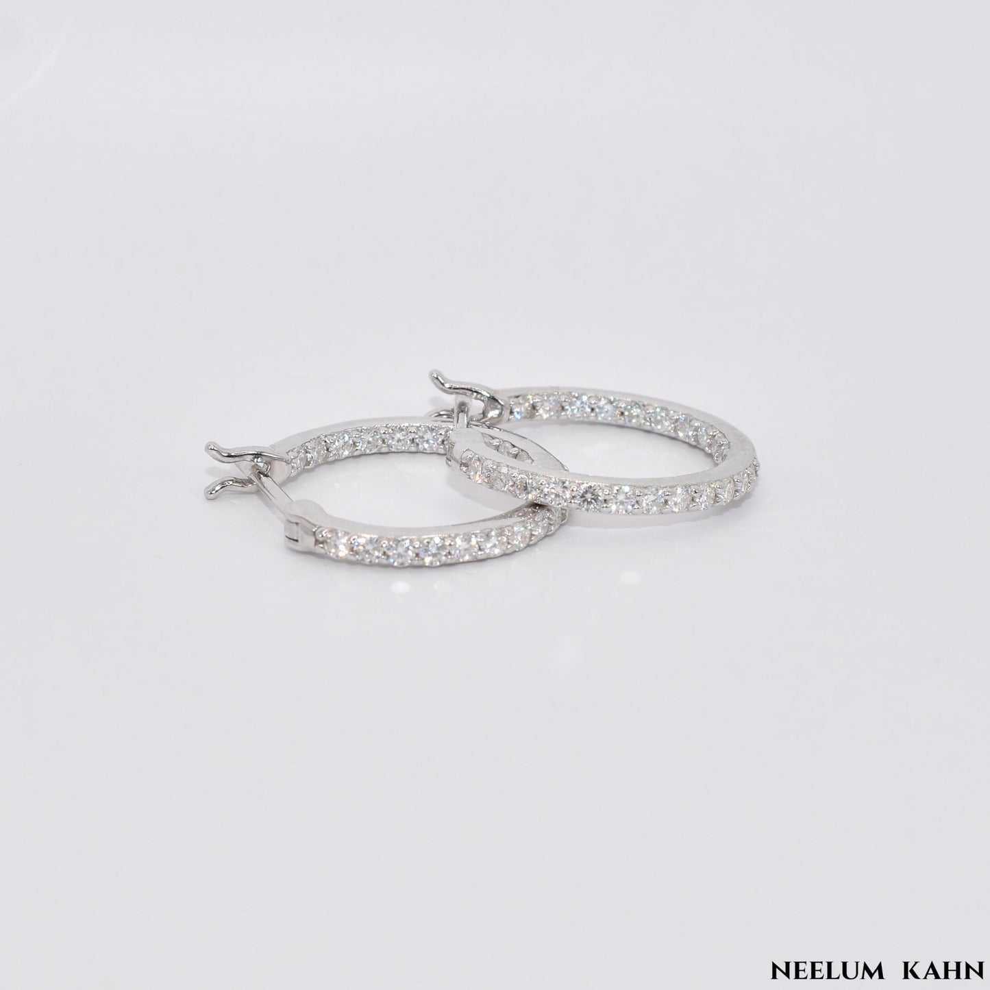 Certified Moissanite Diamond Hoop Earrings | S925 Silver for Men & Women