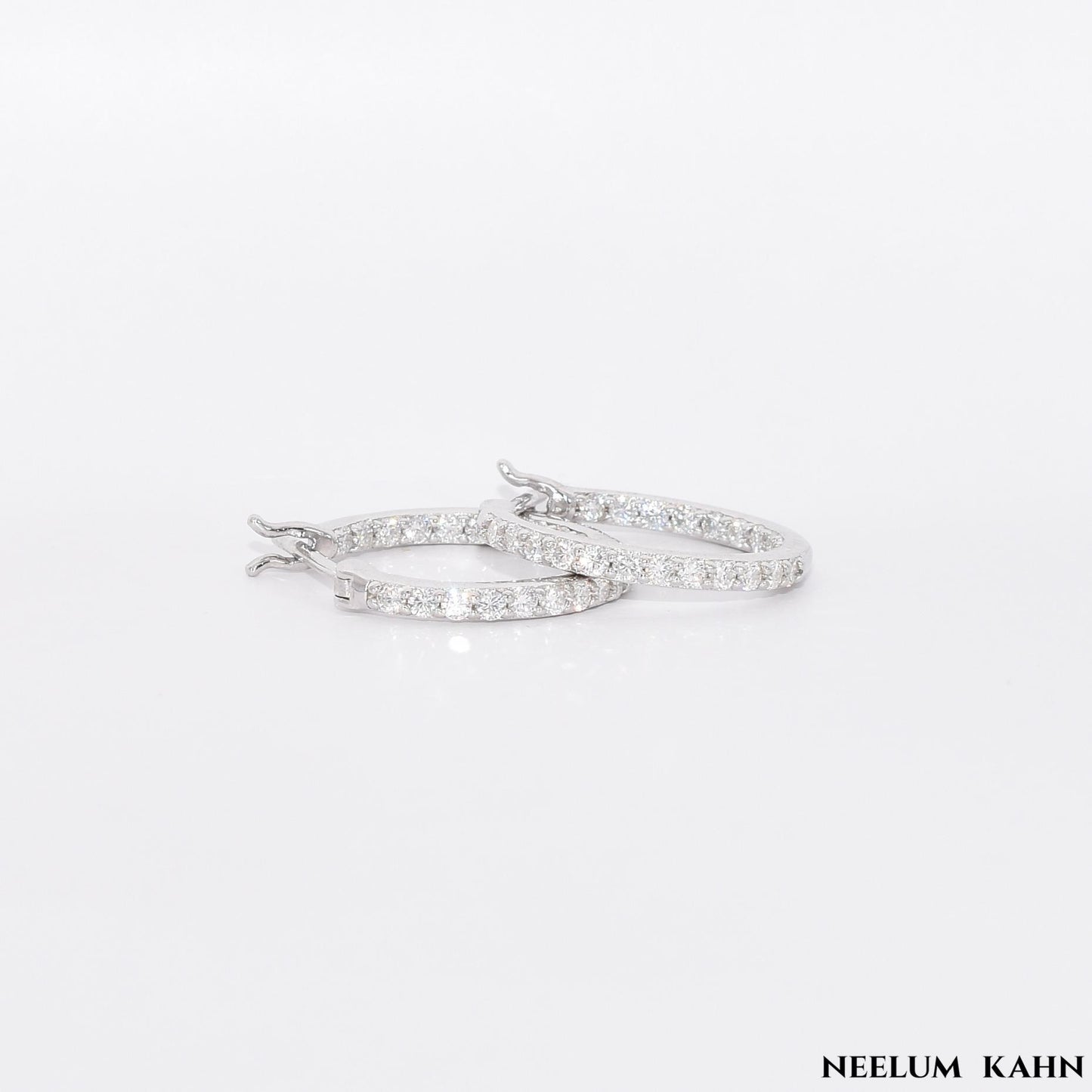 Certified Moissanite Diamond Hoop Earrings | S925 Silver for Men & Women