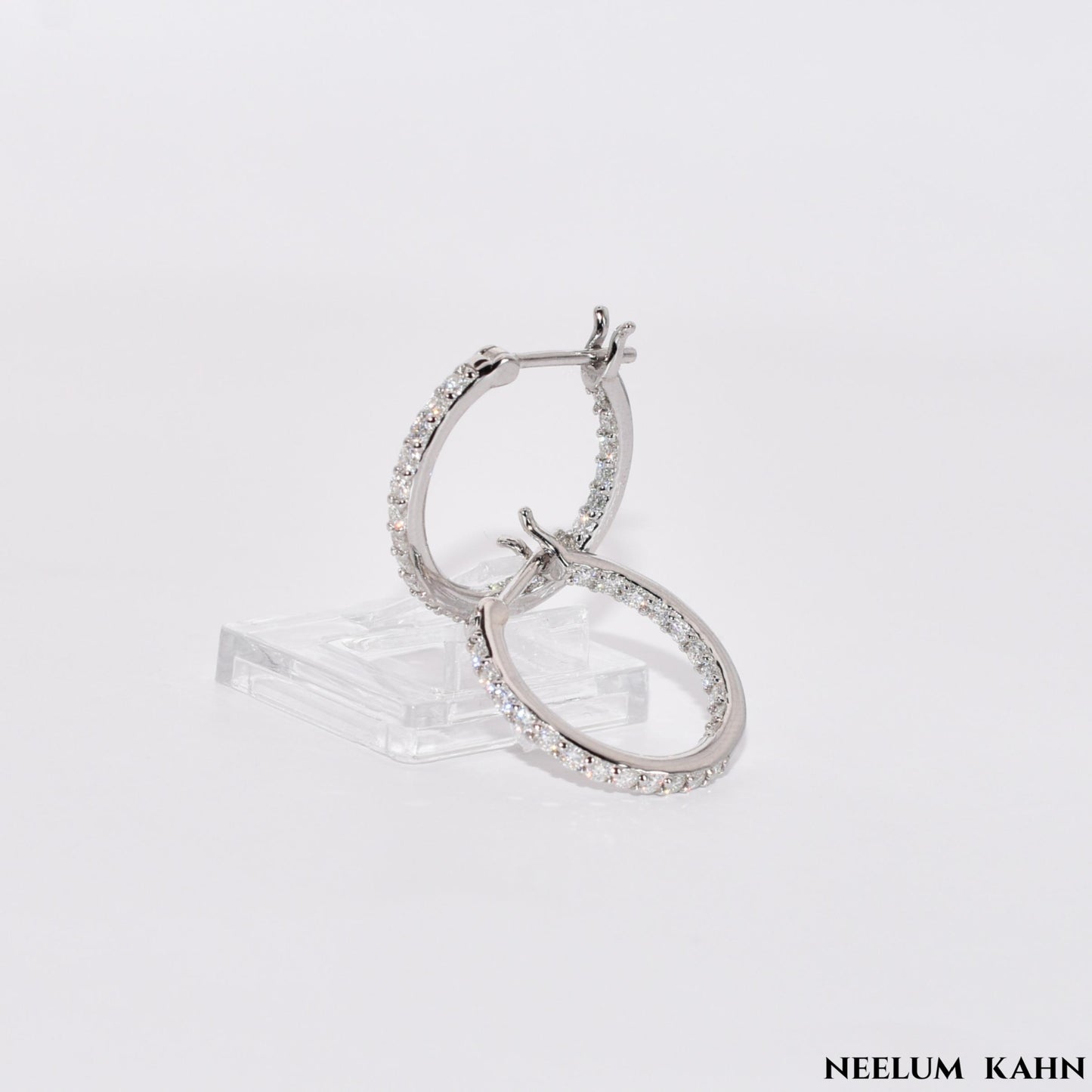 Certified Moissanite Diamond Hoop Earrings | S925 Silver for Men & Women
