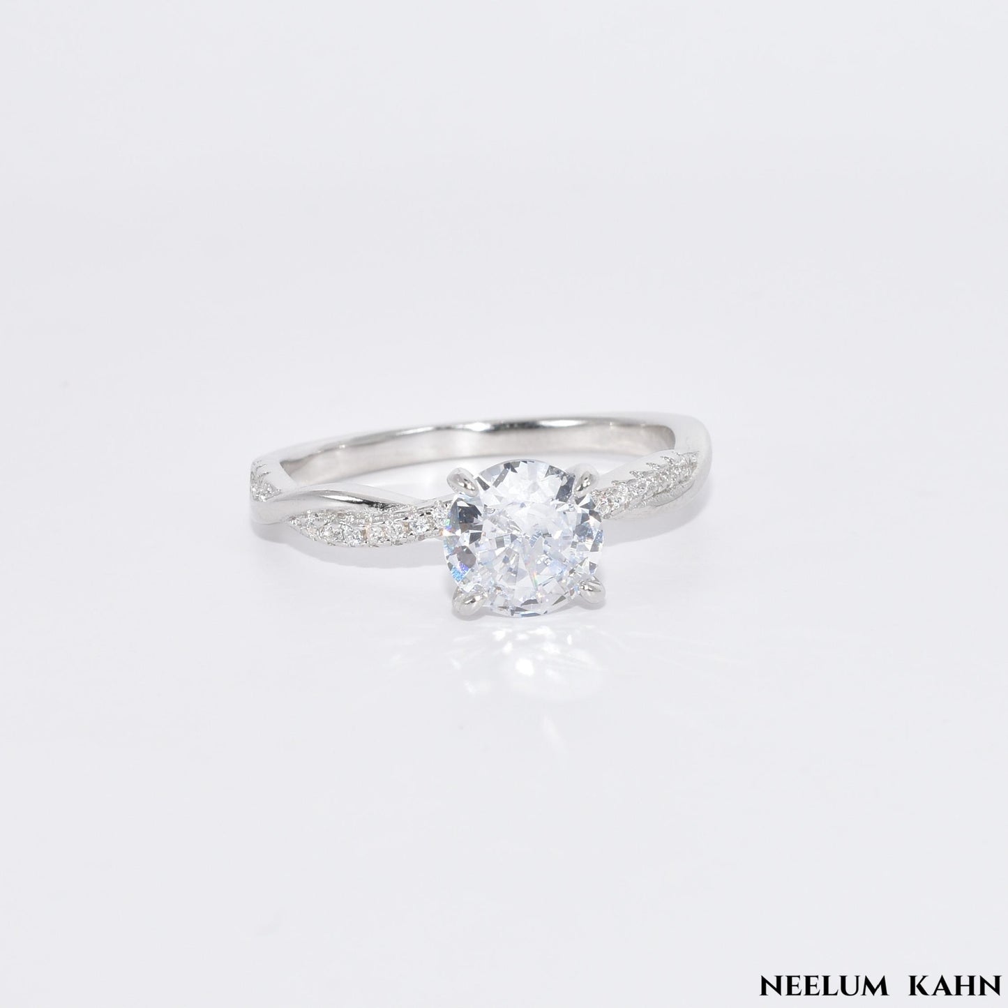 925 Sterling Silver Promise Ring Inlaid Shining Zircon