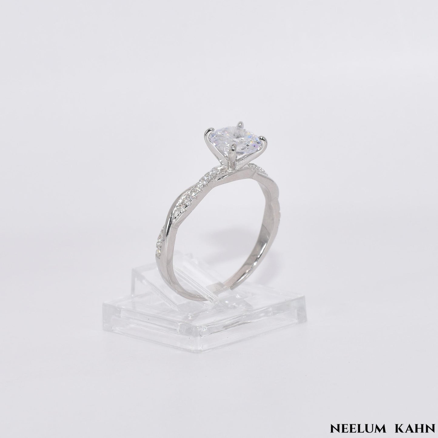 925 Sterling Silver Promise Ring Inlaid Shining Zircon