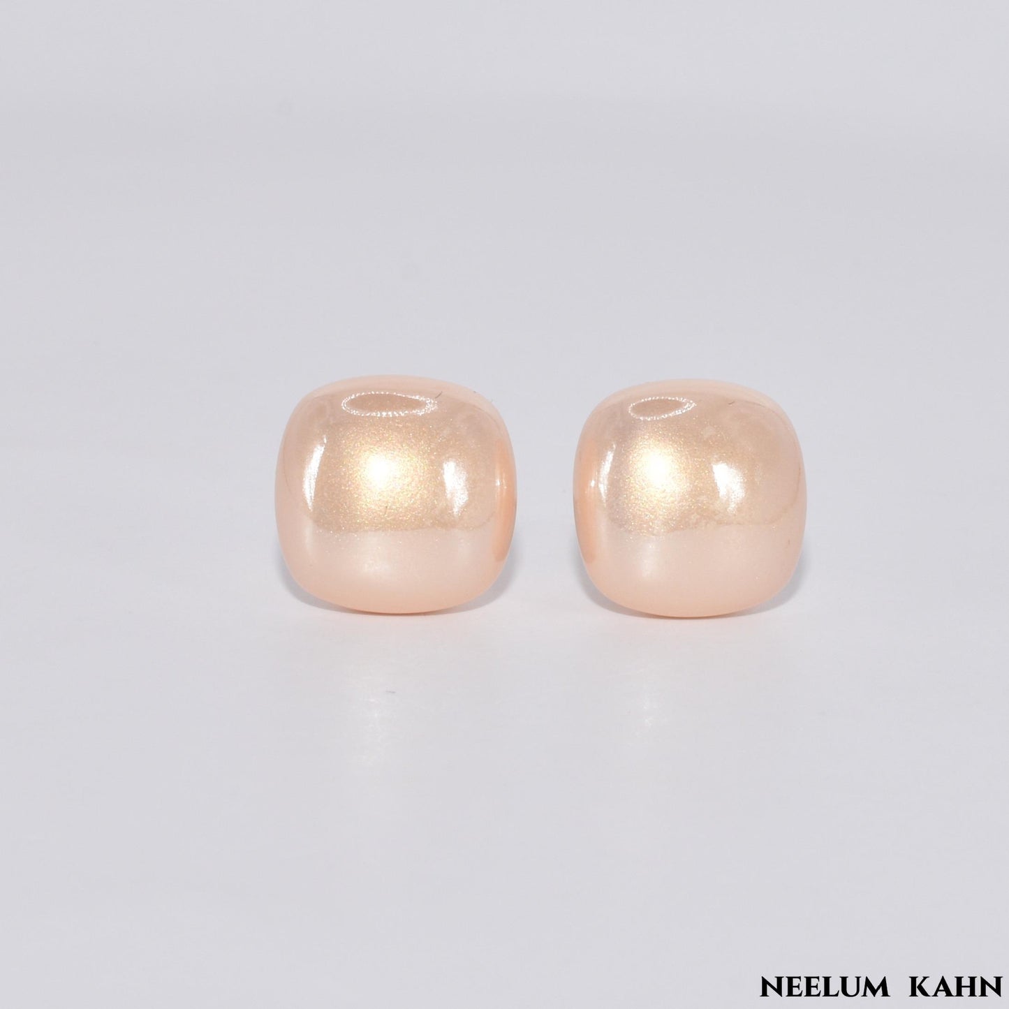 Champagne Color Pearl Stud Earrings | S925 Ear Needle