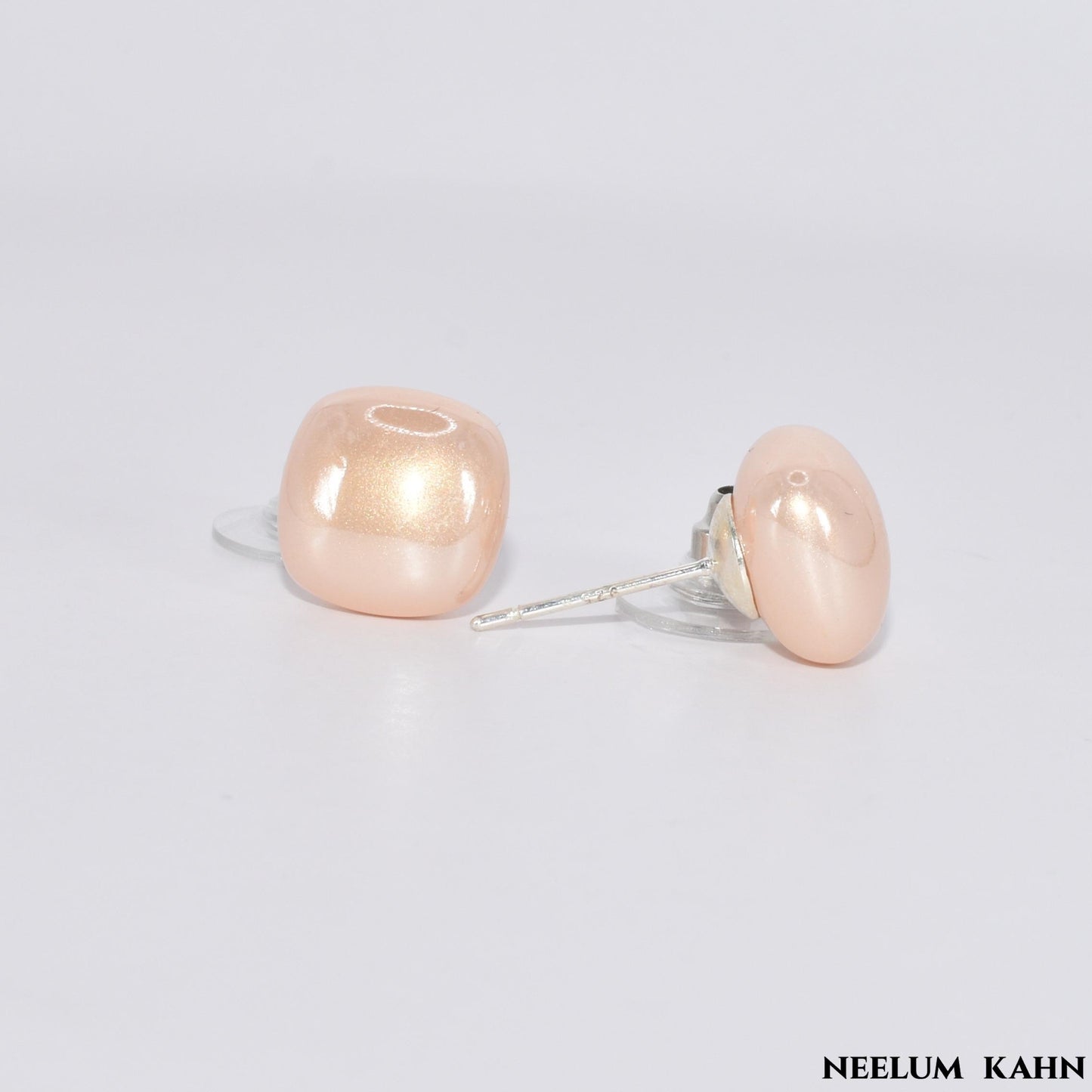 Champagne Color Pearl Stud Earrings | S925 Ear Needle