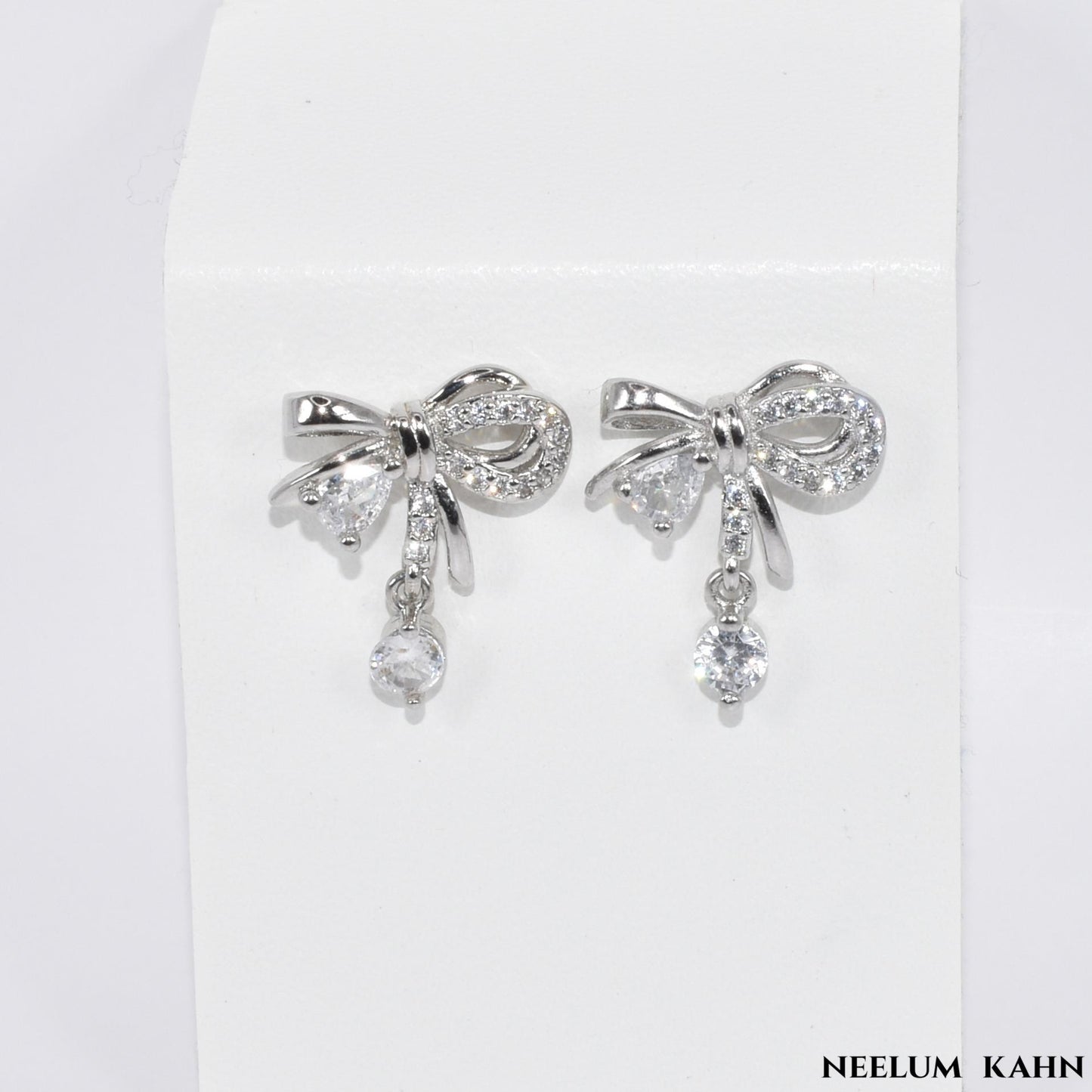 S925 silver shiny zircon stud earring