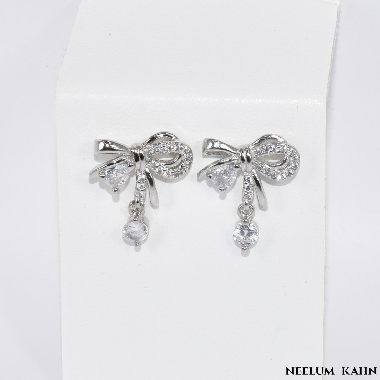 S925 silver shiny zircon stud earring