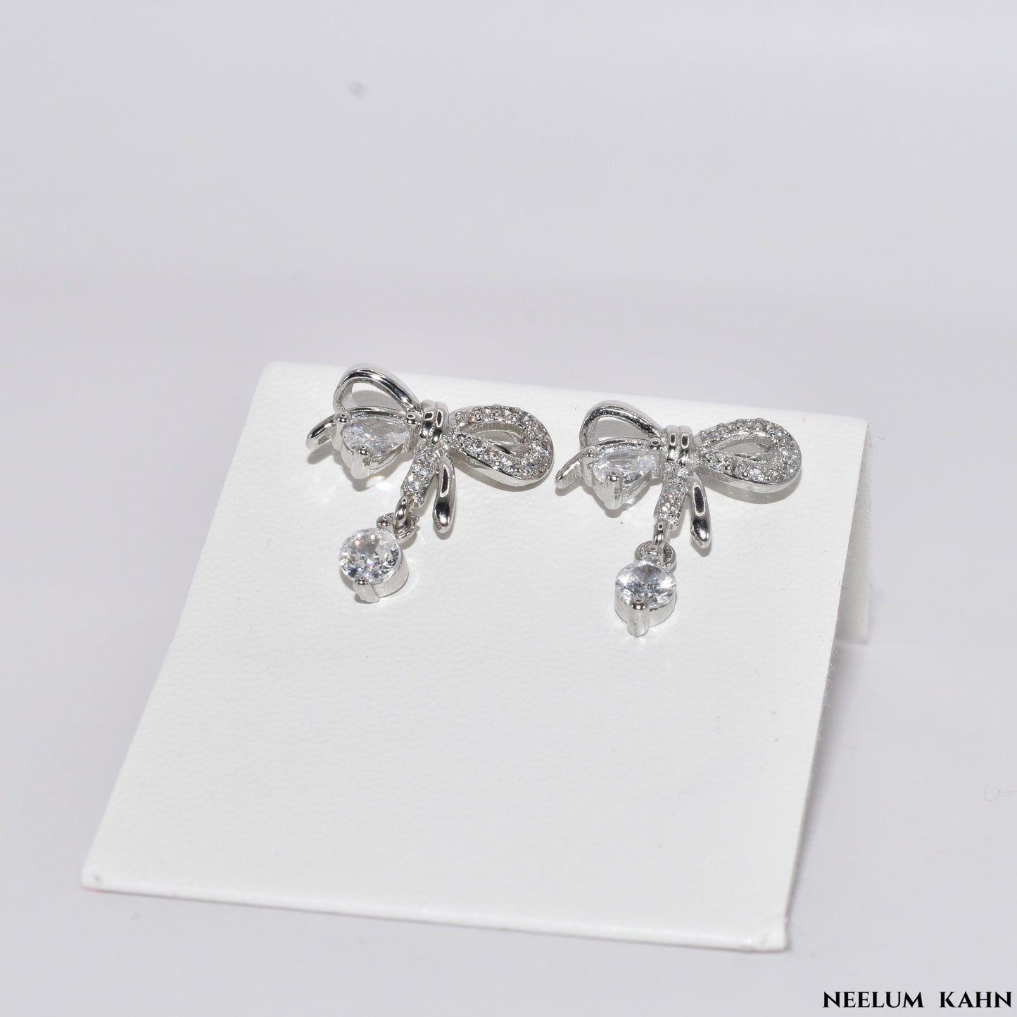 S925 silver shiny zircon stud earring