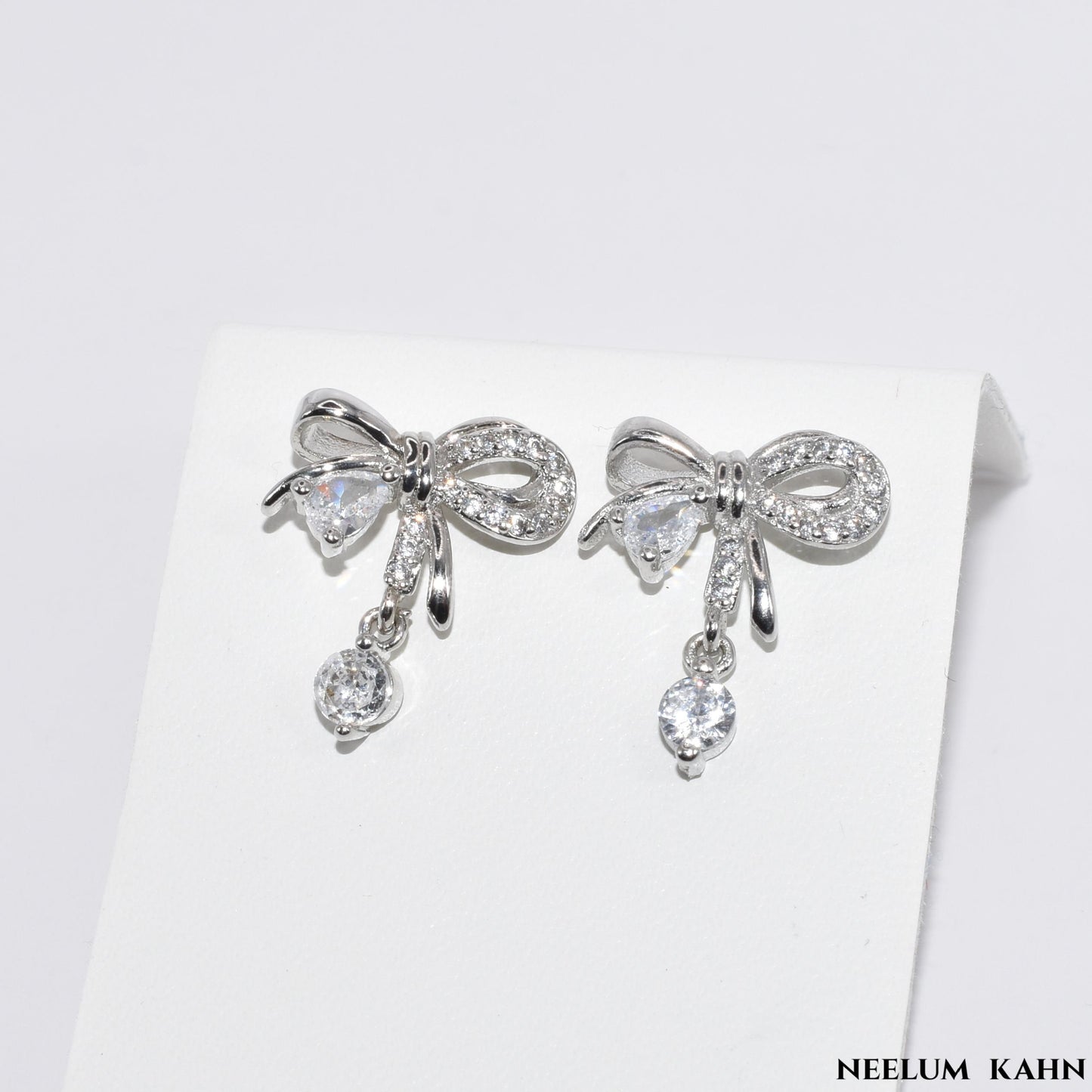 S925 silver shiny zircon stud earring