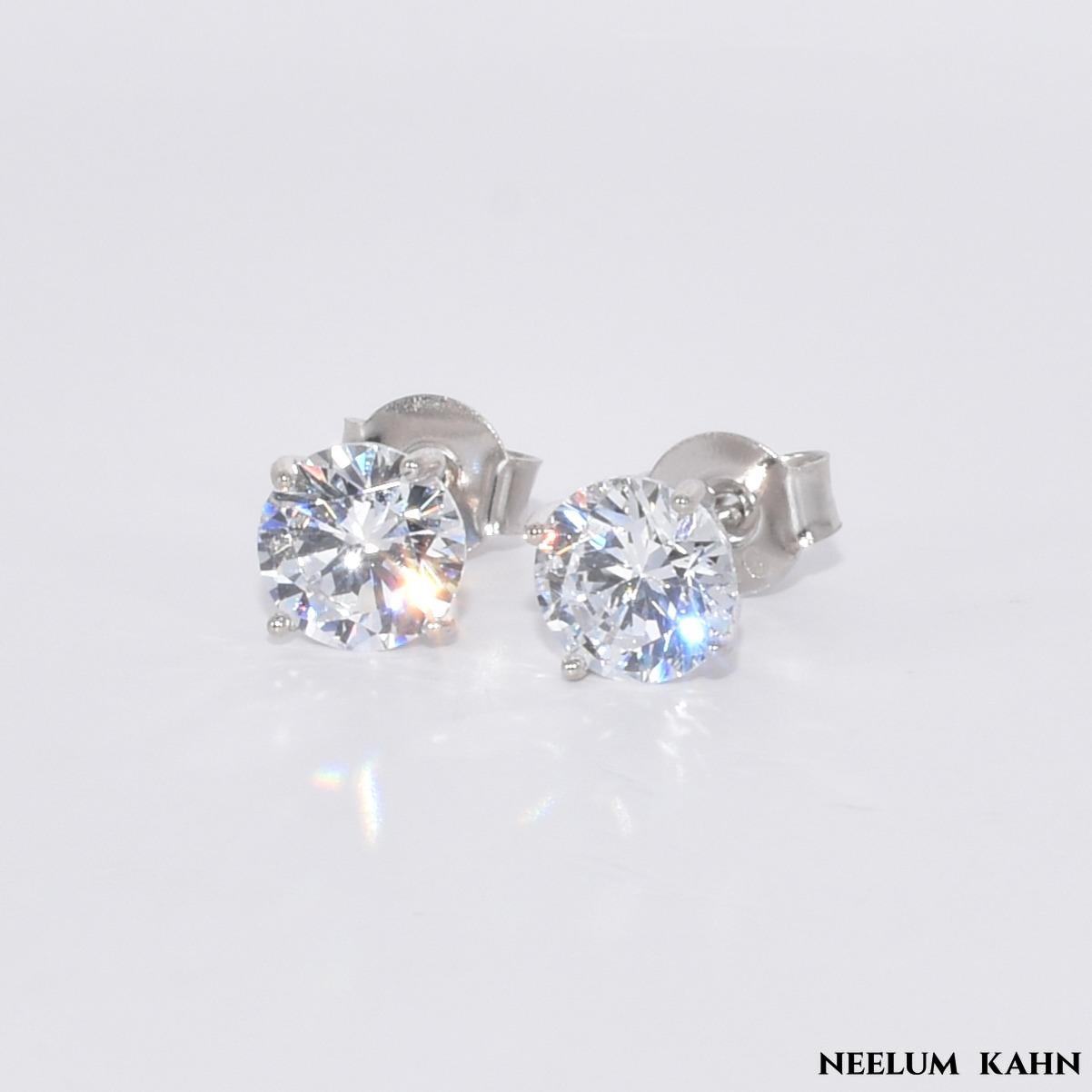 925 Sterling Silver Zircon Hypoallergenic Studs