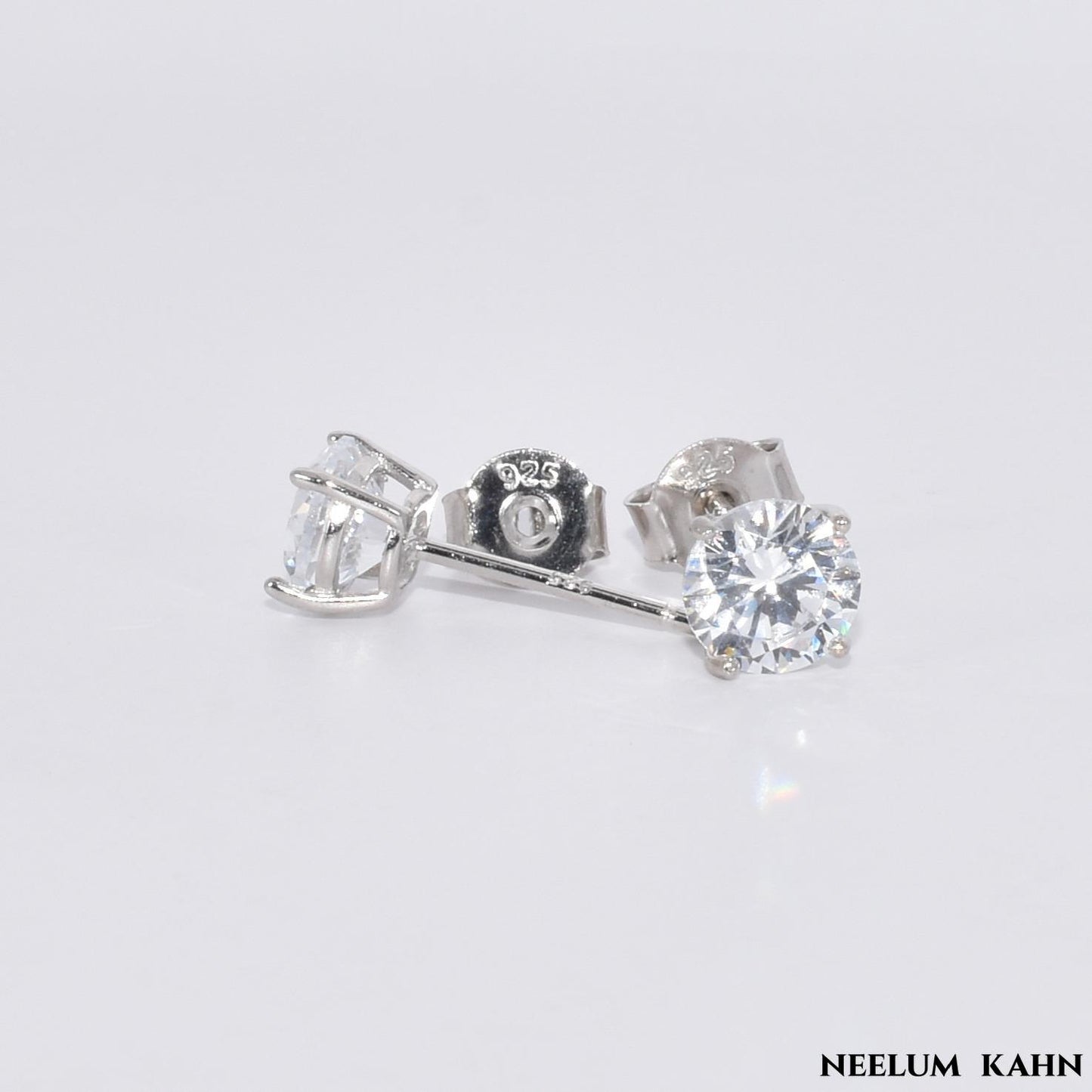925 Sterling Silver Zircon Hypoallergenic Studs
