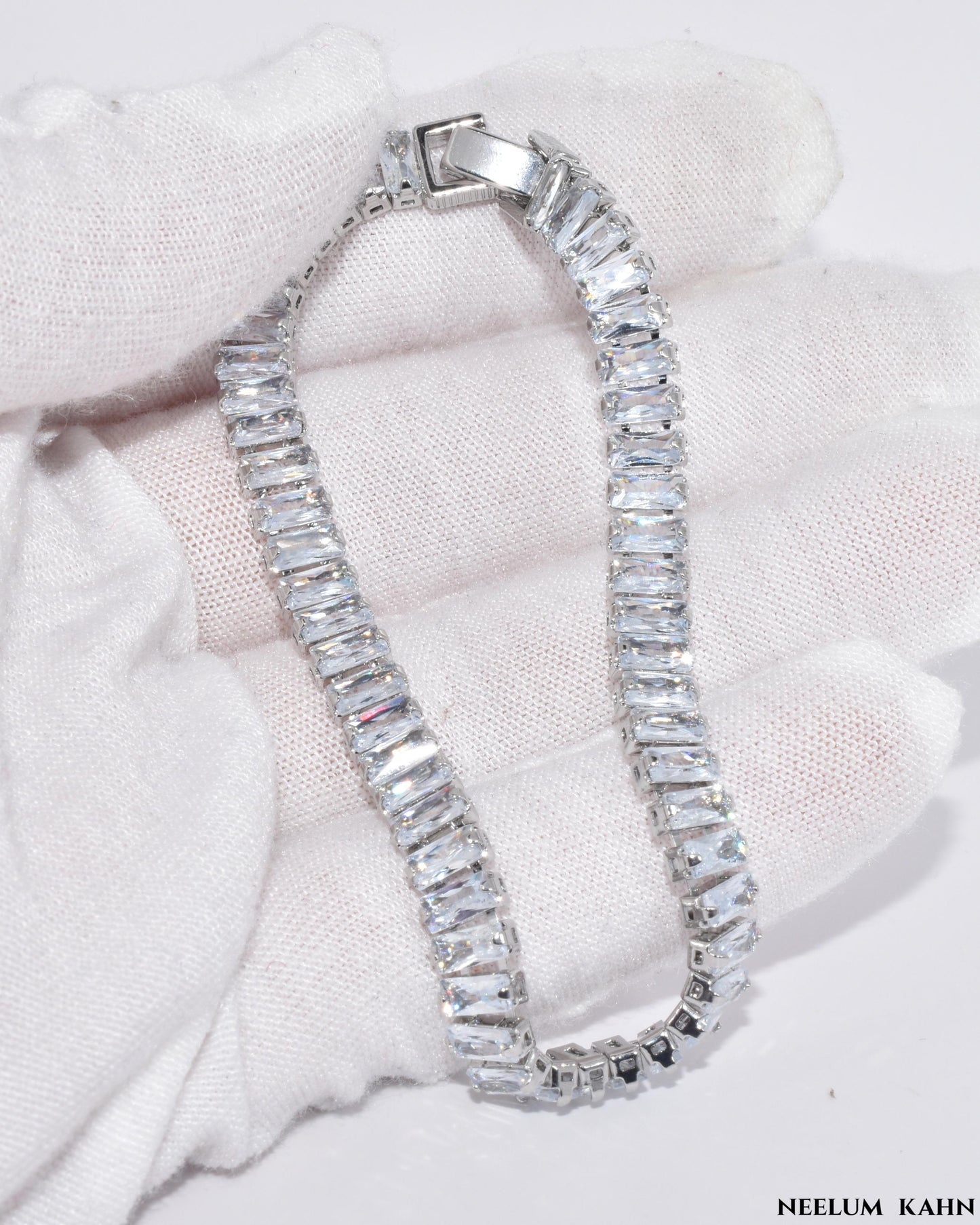 New S925 Silver Zircon Bracelet for Men & Women – 7 Inch Length