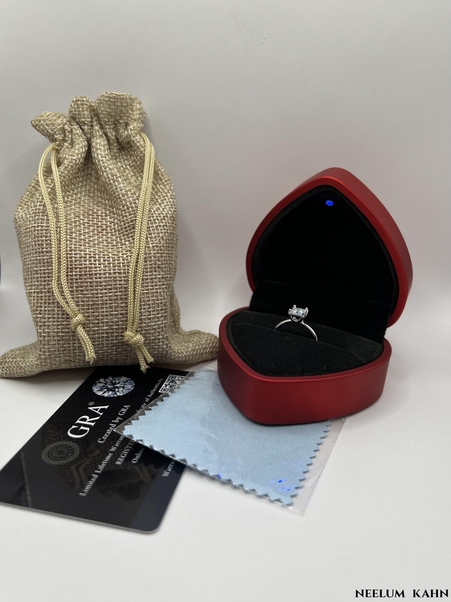 Princess Cut 1ct Moissanite Diamond S925 Silver Ring,