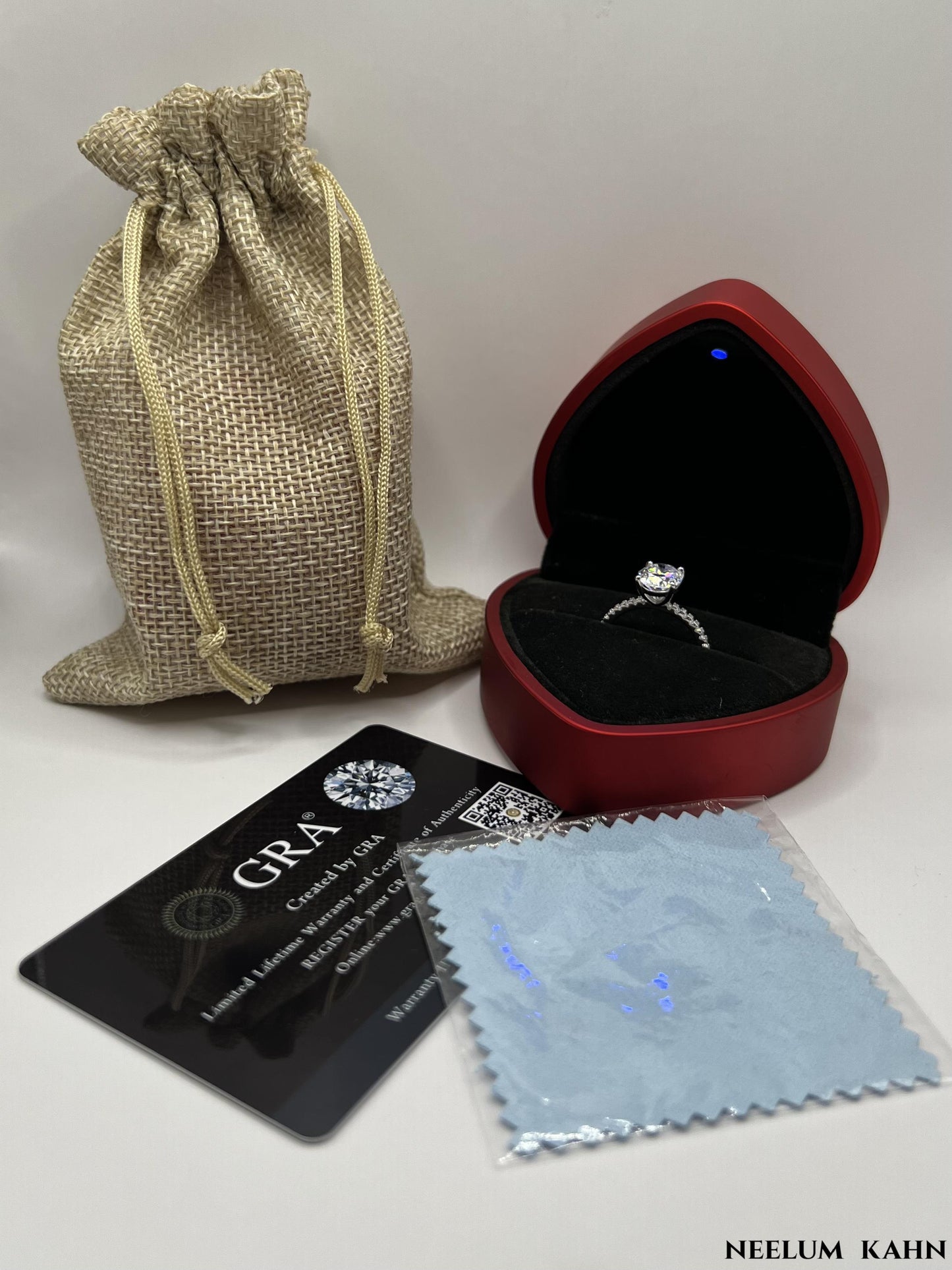 Oval cut 3Ct Moissanite Diamond Ring