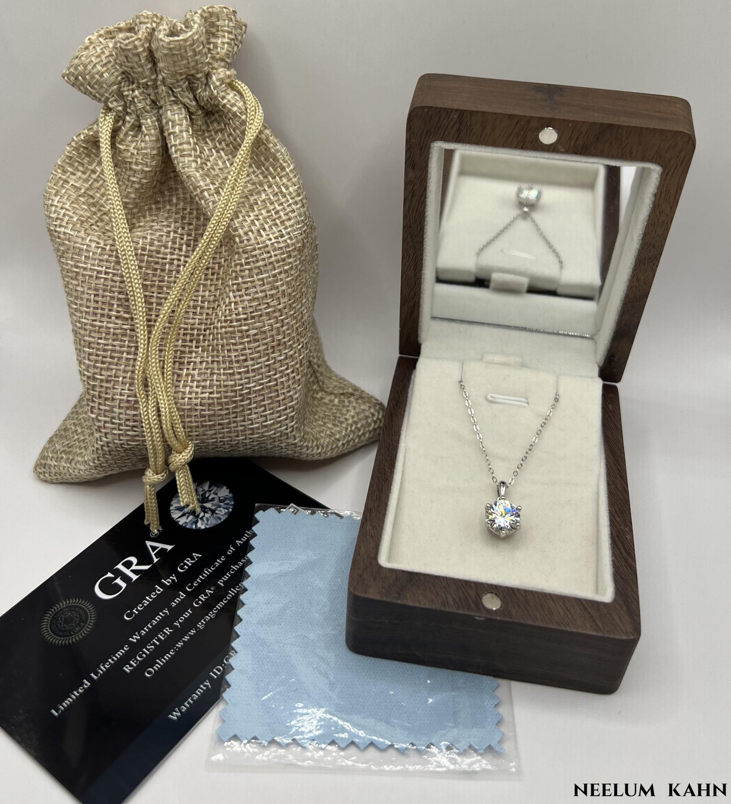 Certified 2Ct Moissanite Diamond Pendant Necklace – Solid S925 Silver