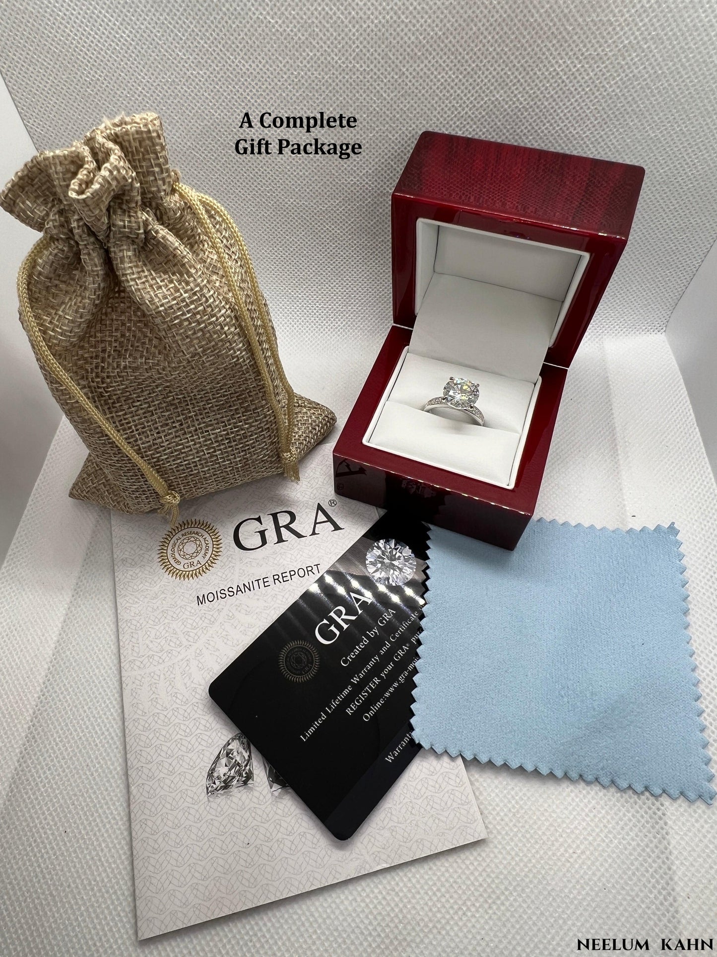 Certified 5Ct Moissanite Diamond Proposal Ring