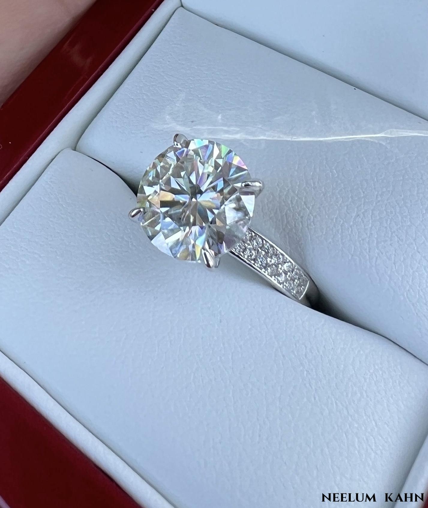 Certified 5Ct Moissanite Diamond Proposal Ring