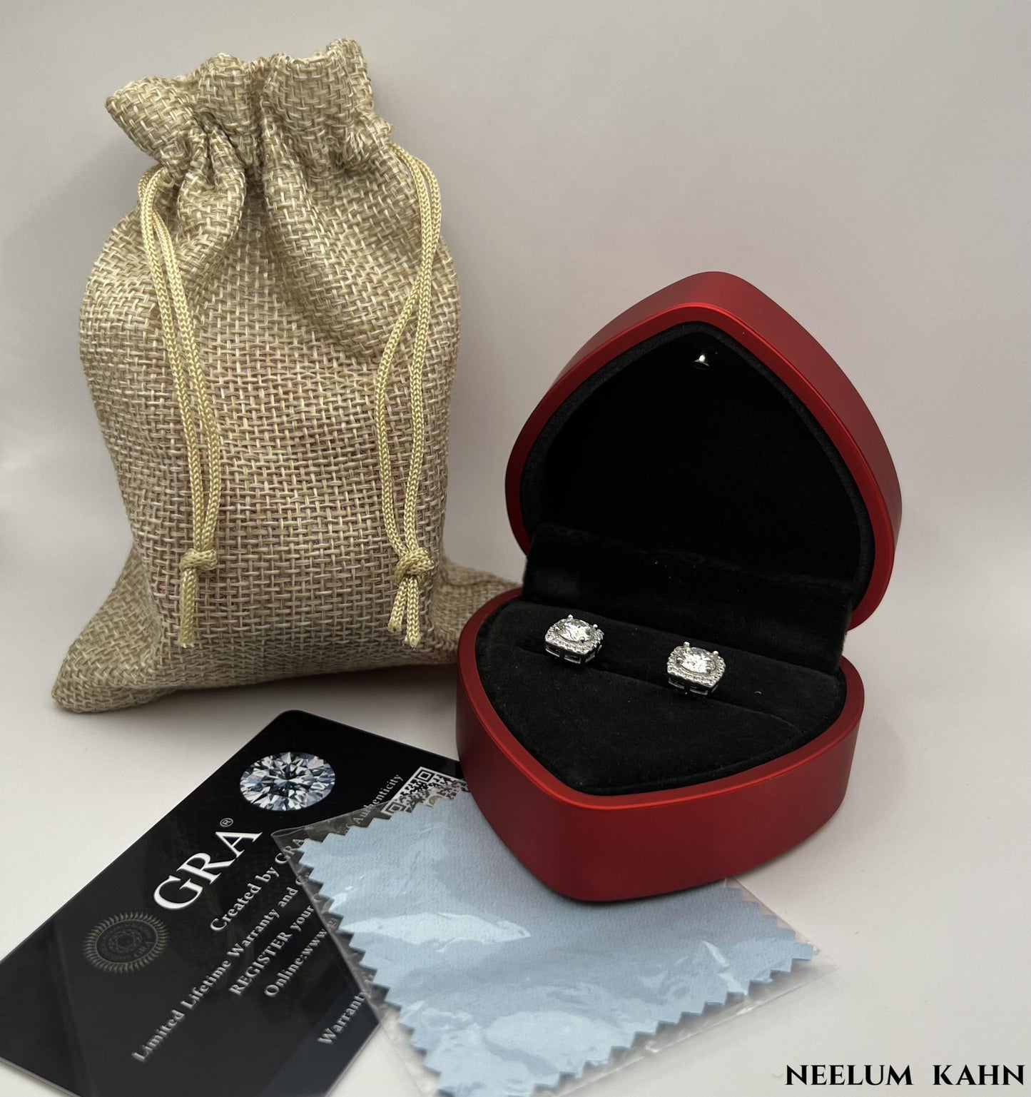 Certified 2Ct Moissanite Stud Earrings – Square 925 Silver