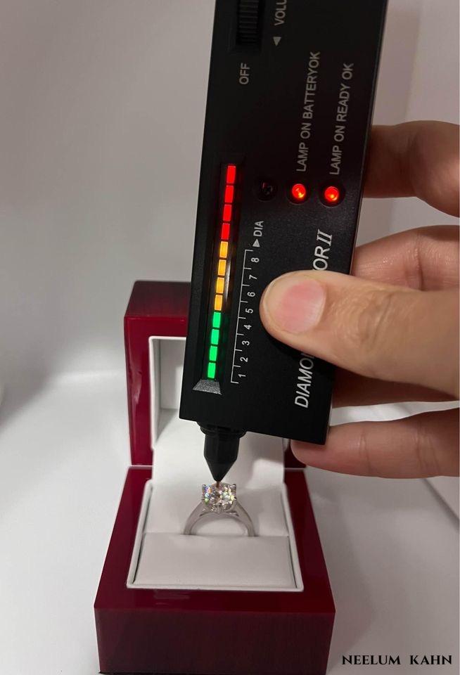 Certified 4ct Moissanite Diamond Platinum Plated S925 Silver Proposal Ring