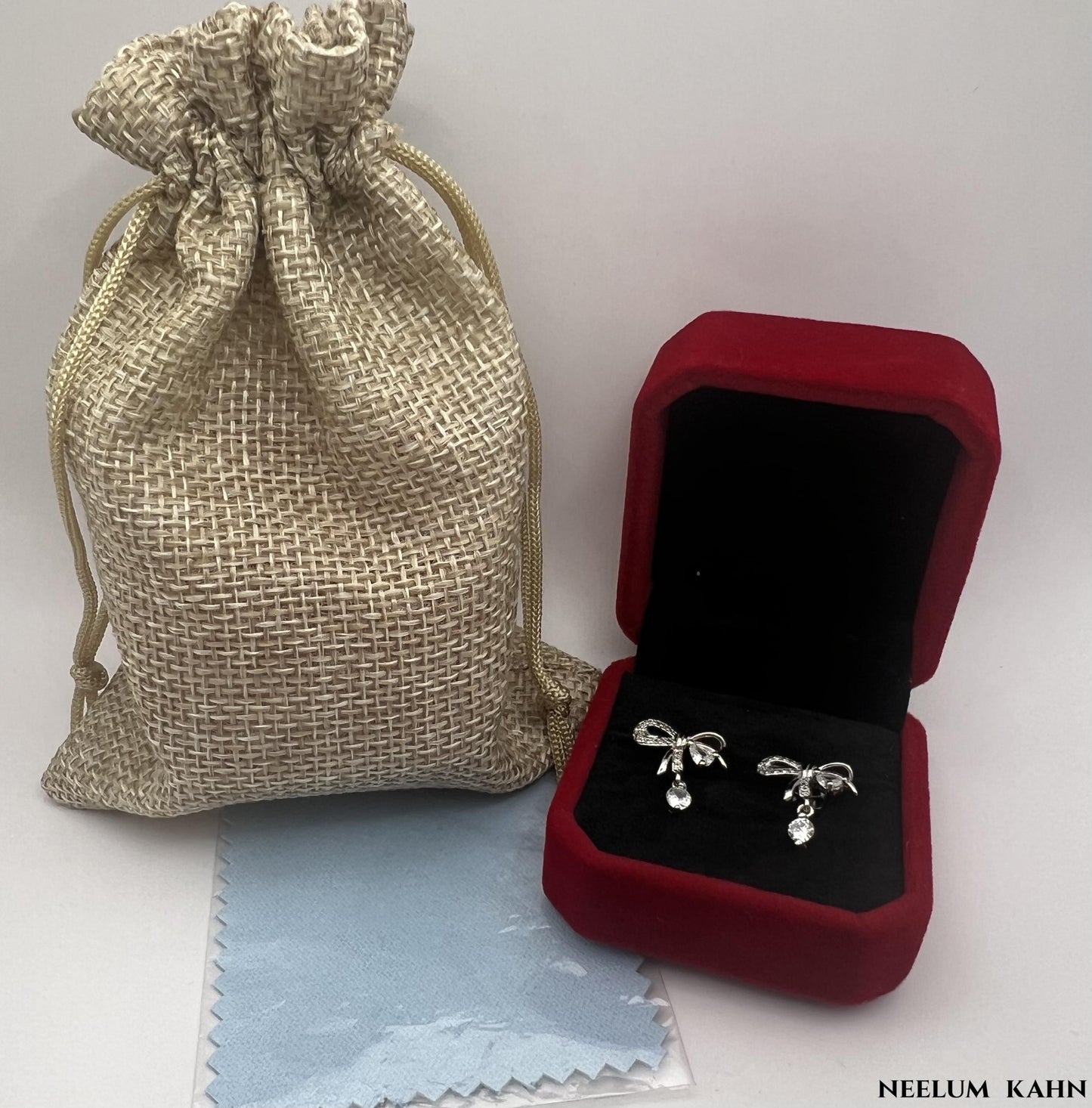 S925 silver shiny zircon stud earring