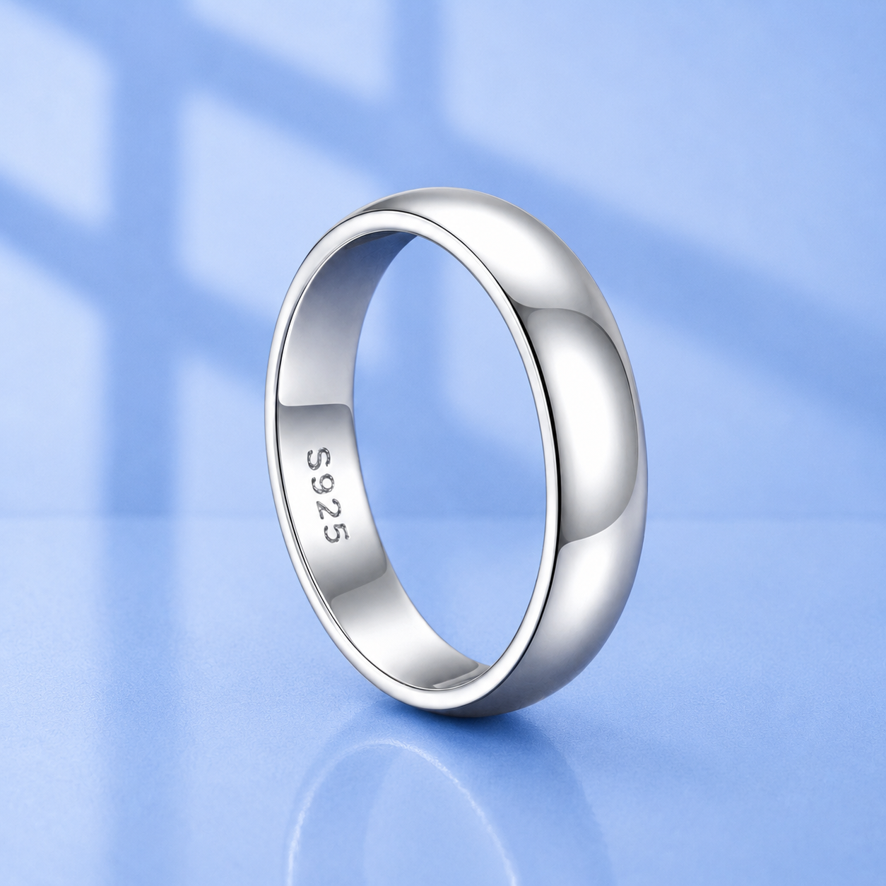 Men's Classic Dome Wedding Band | Gold Plated S925 Silver | 4.5mm | For Him & Her
