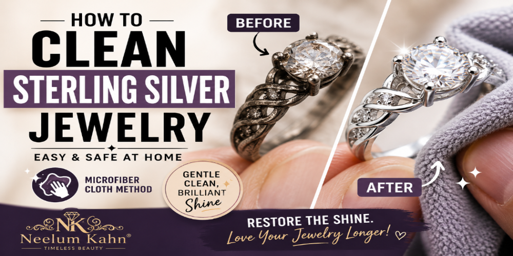 How to Clean Sterling Silver Jewelry and Keep It Sparkling with Microfiber Cloth