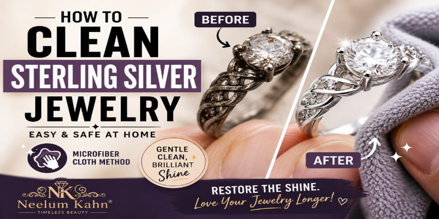 How to Clean Sterling Silver Jewelry and Keep It Sparkling with Microfiber Cloth
