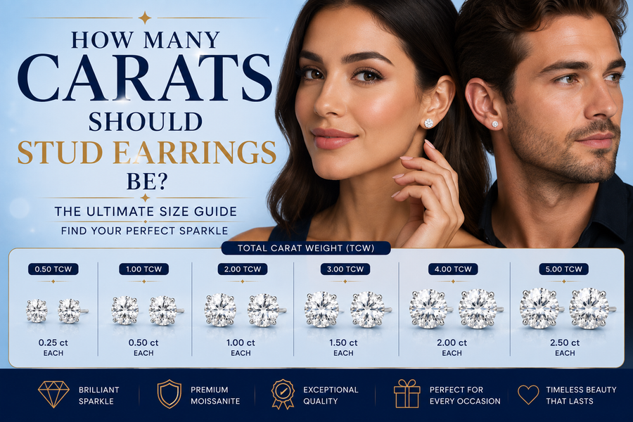 How Many Carats Should Stud Earrings Be? A Complete Size Guide (2026)