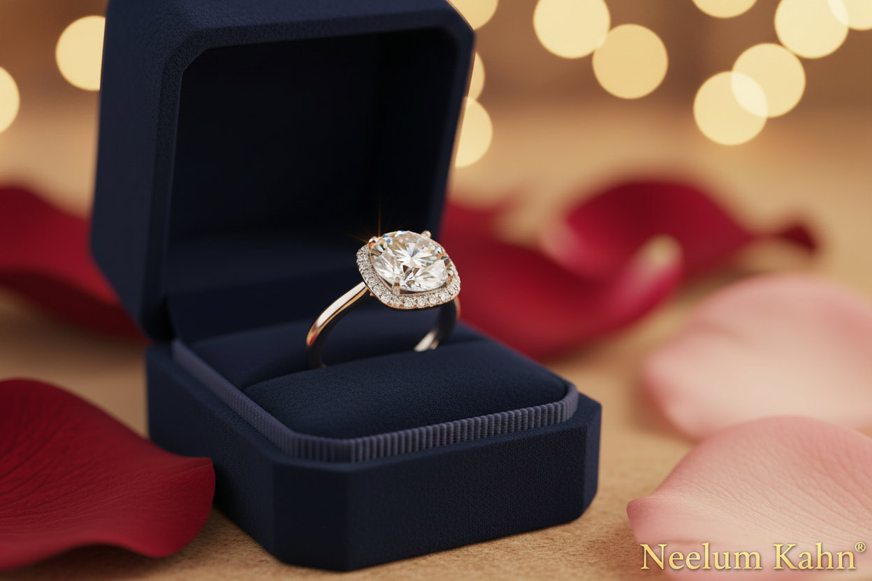 a ring in a vilvet jewelry box