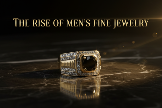Men black moissanite ring image. 