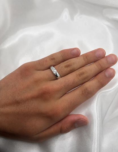 0.5ct Moissanite Adjustable Men's Ring | S925 Silver | VVS1