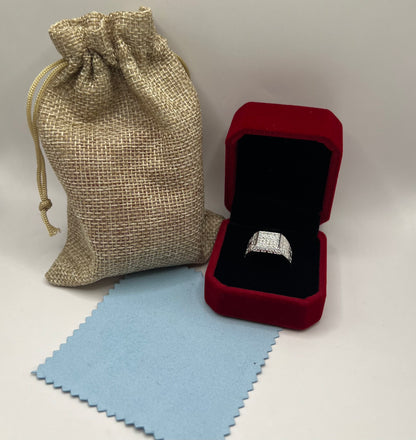 925 Sterling Silver Zircon Ring for Men - Free Shipping