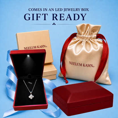 Four-Leaf Clover Moissanite Pendant Necklace | 18K Gold Plated 925 Sterling Silver | 1.2 Ct D VVS1