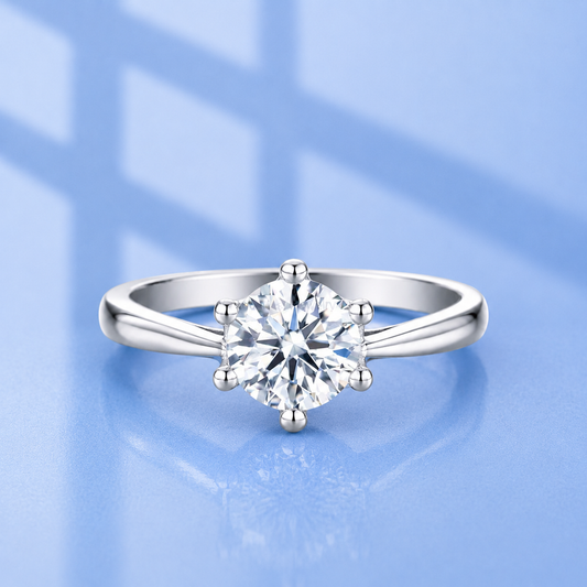 1ct Moissanite Classy Ring | S925 Silver | VVS1