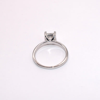 Princess Cut 1ct Moissanite Diamond S925 Silver Ring,