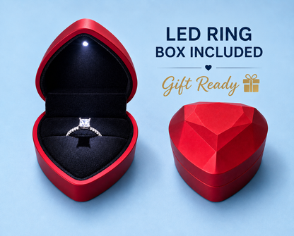 1 Ct Princess Cut Zircon Engagement Ring with Pavé Band | Sterling Silver