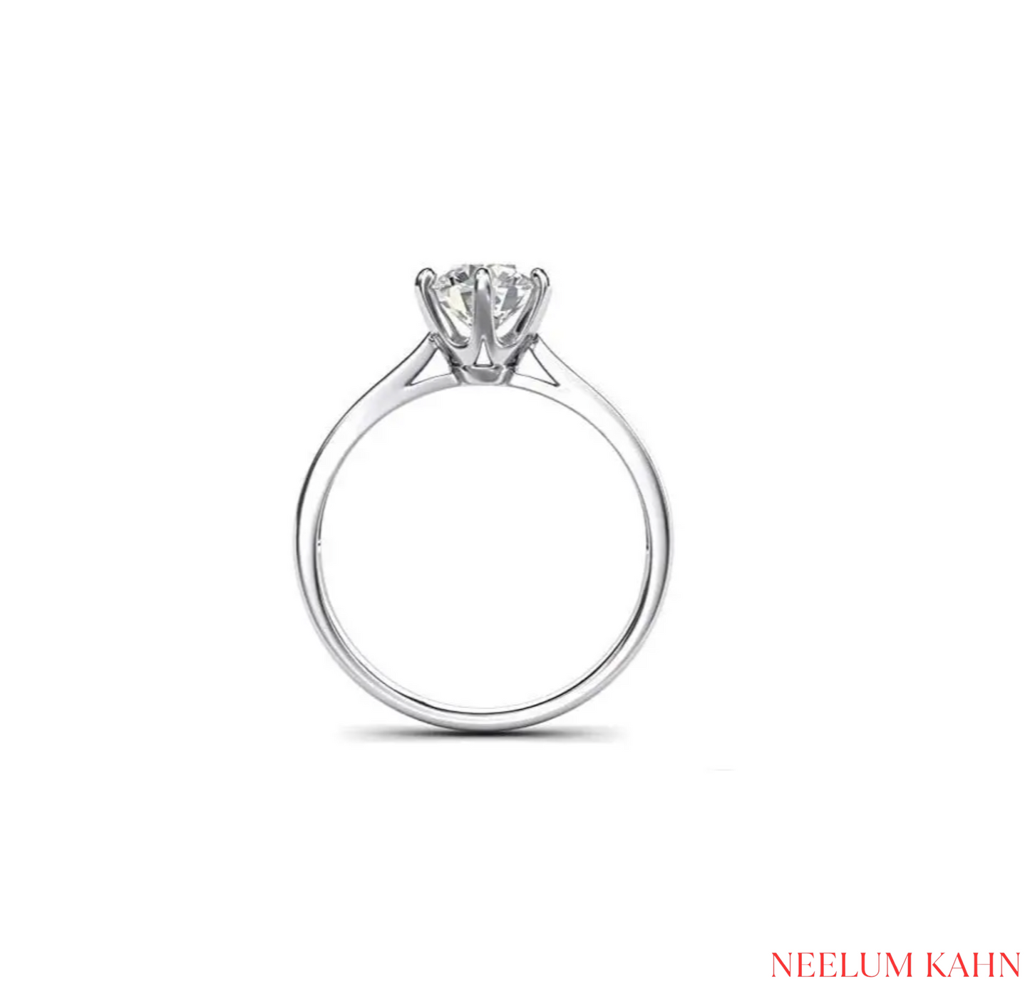 Certified 1Ct Moissanite Diamond Classy 925 Sterling Silver Ring