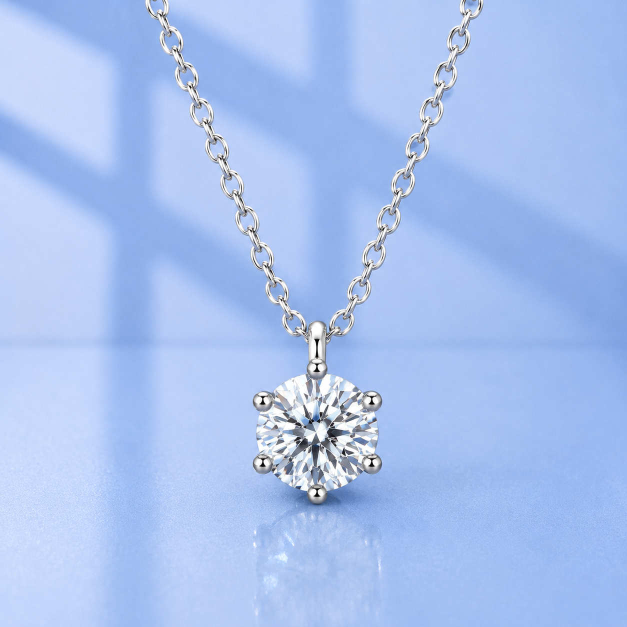 1ct Moissanite Diamond Pendant S925 Silver Promise Necklace